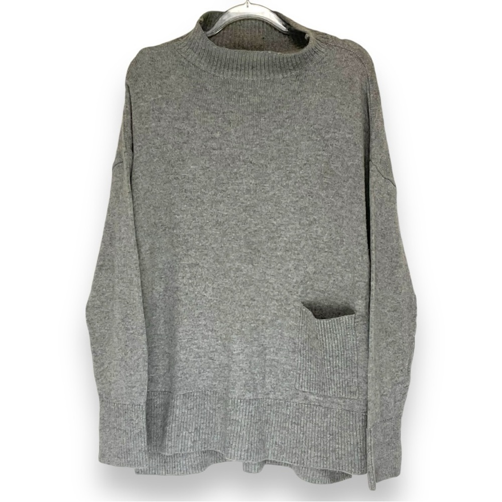 Nanette Lepore Sweater‎ Wool Blend Grey Oversized Lagenlook Loose Size Large